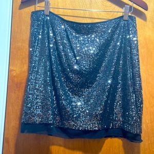 JLo Black Sequins Skirt